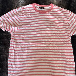 Brooks Brothers Pink and White Striped Tee